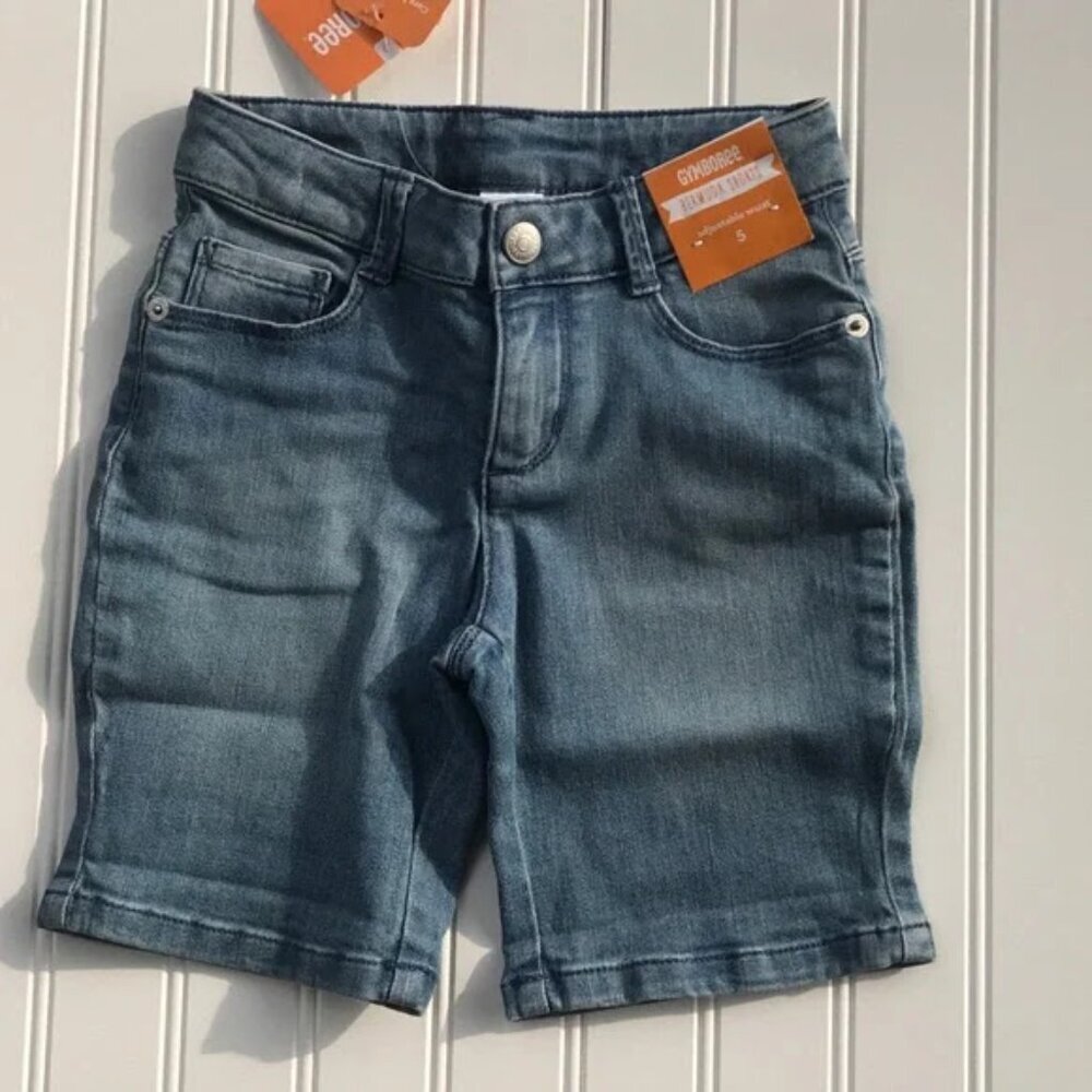 NWT Gymboree Bermuda jean shorts medium wash denim girls size 5 NEW